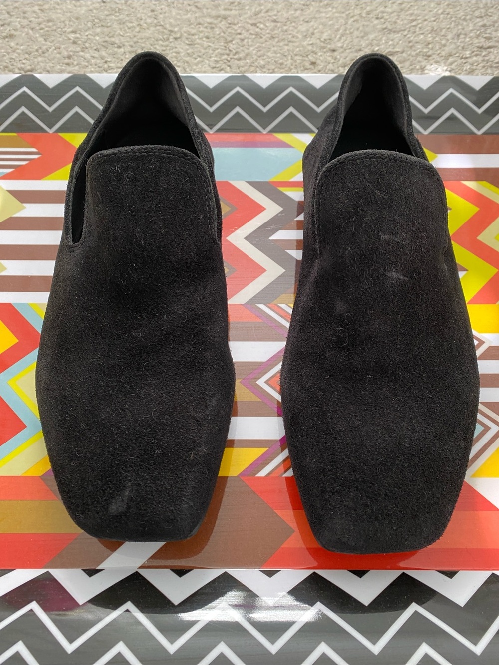 Zara Women's Black Suede Slip-On Loafers Size 40